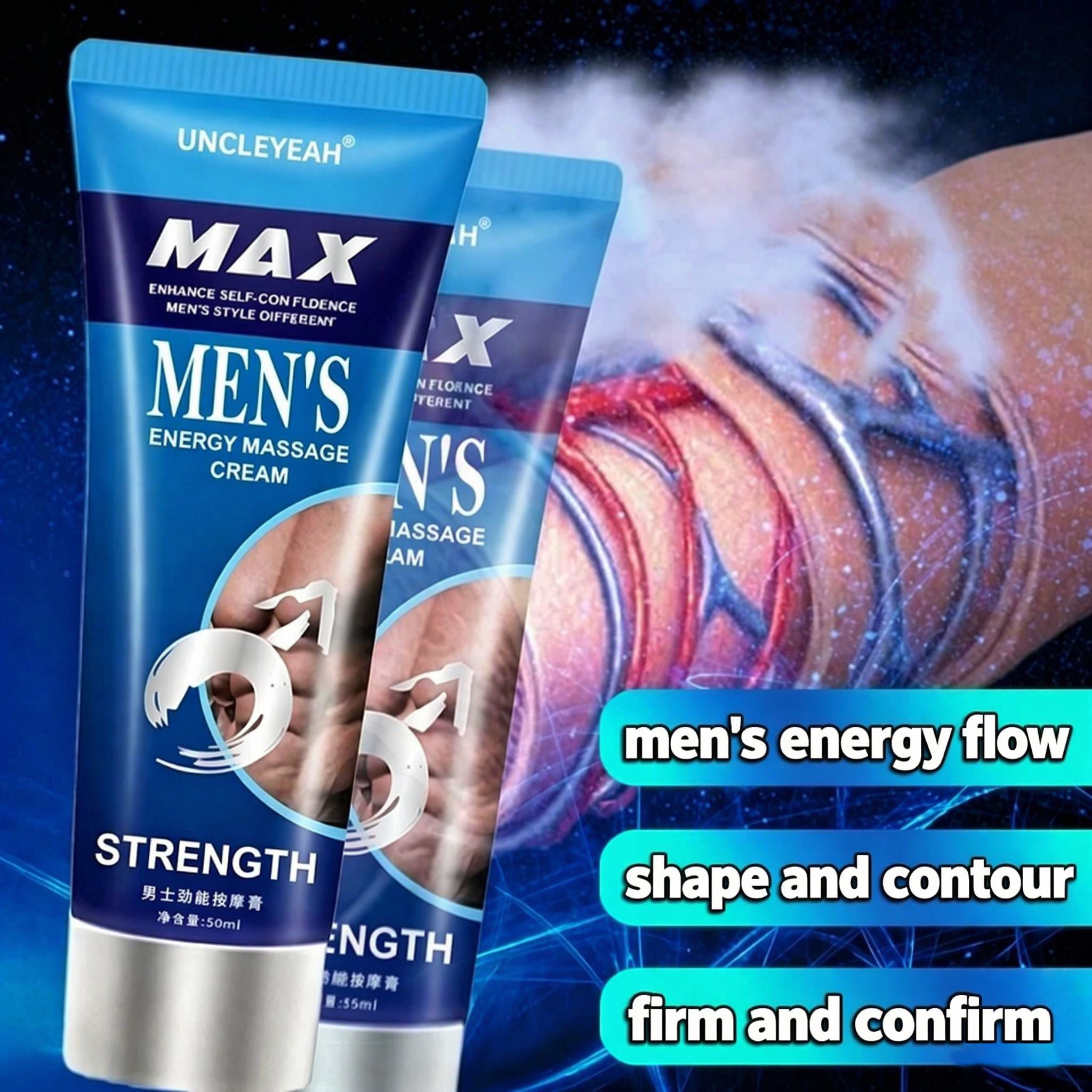 Massage Cream,Power Massage Gel for Increase Size, Thickness, Strength to be Longer and Stronger 50ml